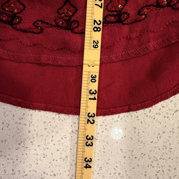 GreaterGood Scarlet Dragonfly Pink Megenta Tunic Top 4X Long Sleeve Embroidered - Picture 10 of 11